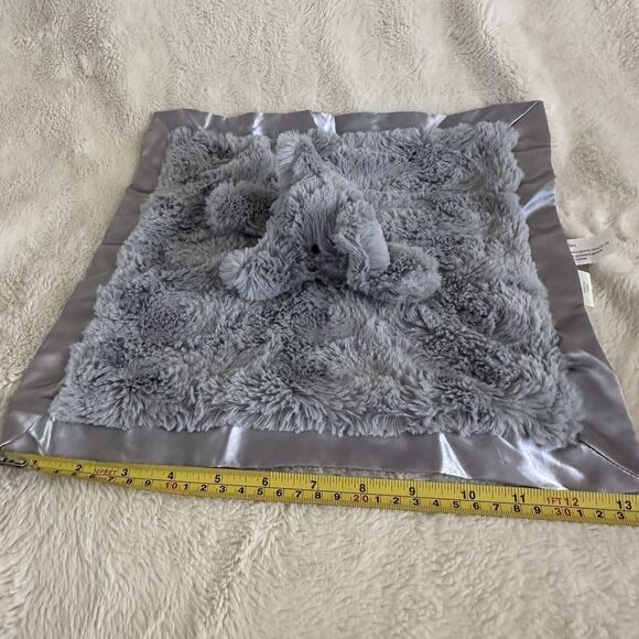 Cloud Island Gray Elephant Lovey Blanket 13" Soft Satin Baby Nursery Plush - Picture 5 of 5